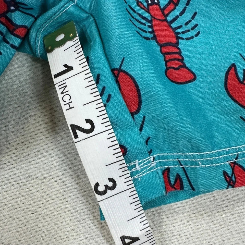 Gymboree Lobster Print Swim Trunks Shorts Sz 12-18 Memorial Forth July